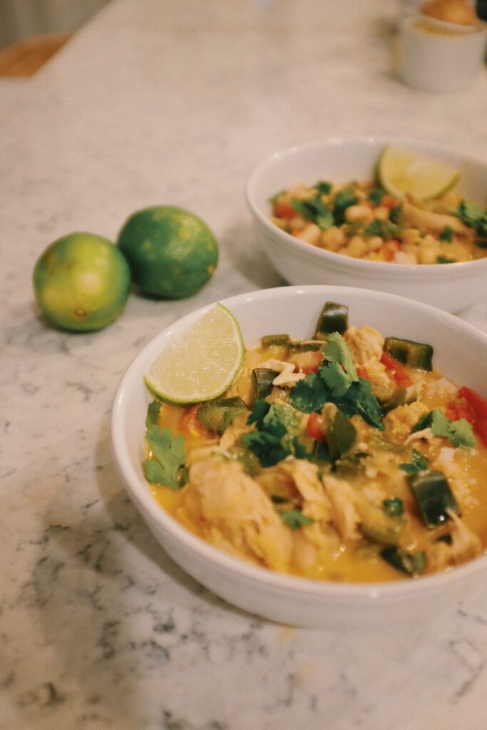 creamy chicken poblano soup toppings