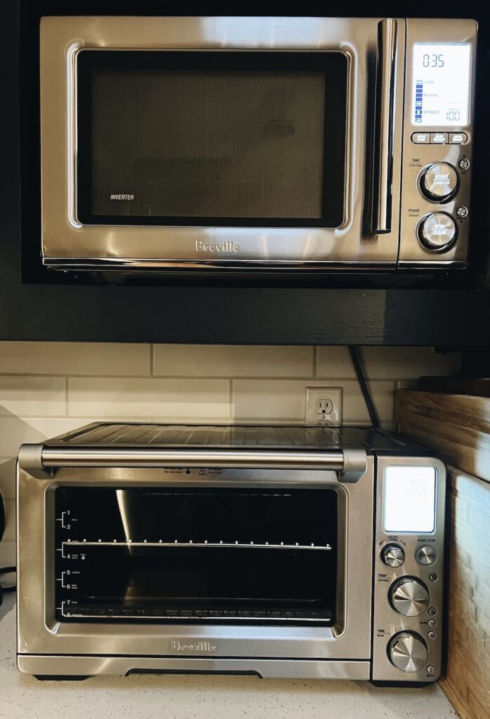 breville microwave and toaster oven in stainless steel