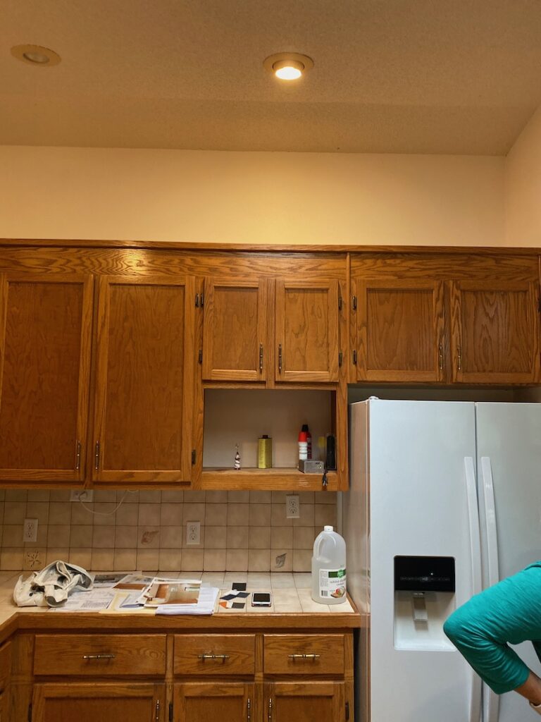 kitchen before fridge