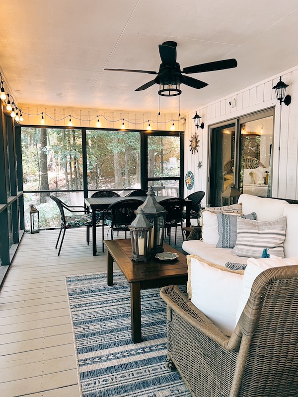white screen porch