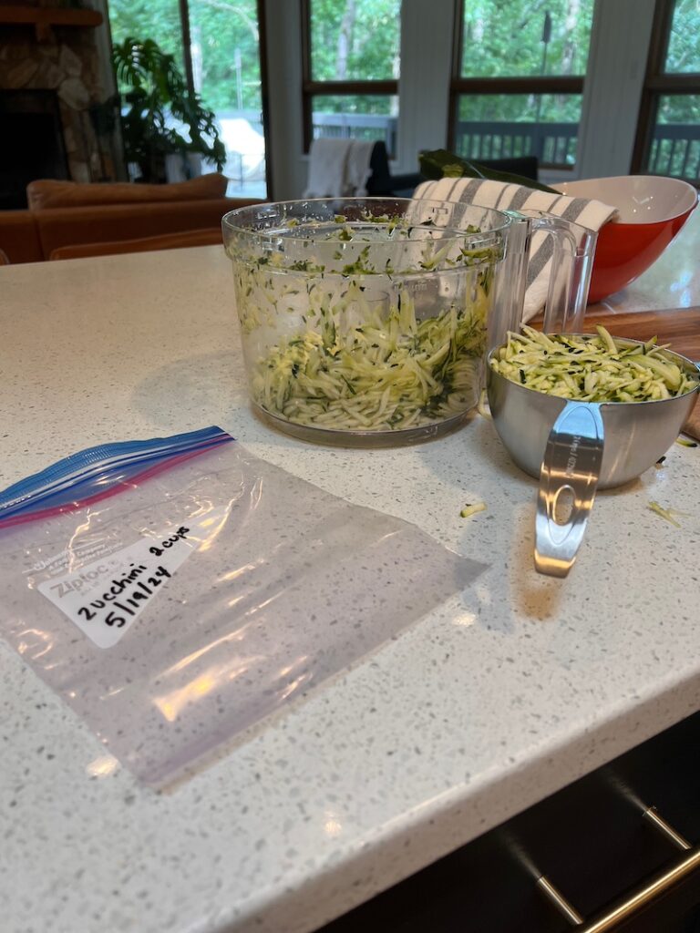 shredded zucchini