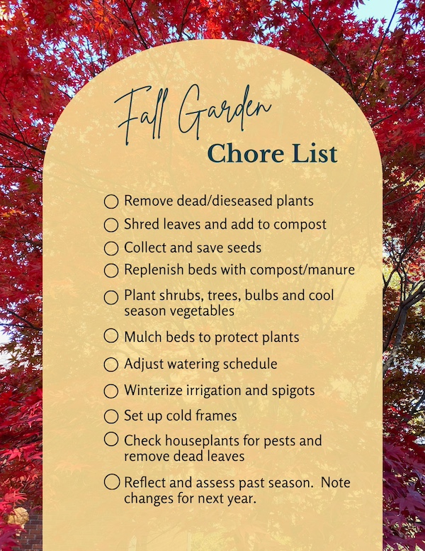 fall garden chores
