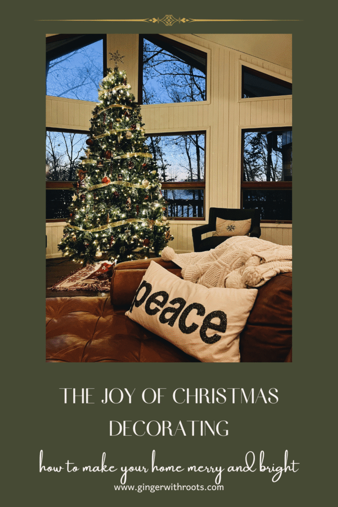 joy of Christmas decorating pin