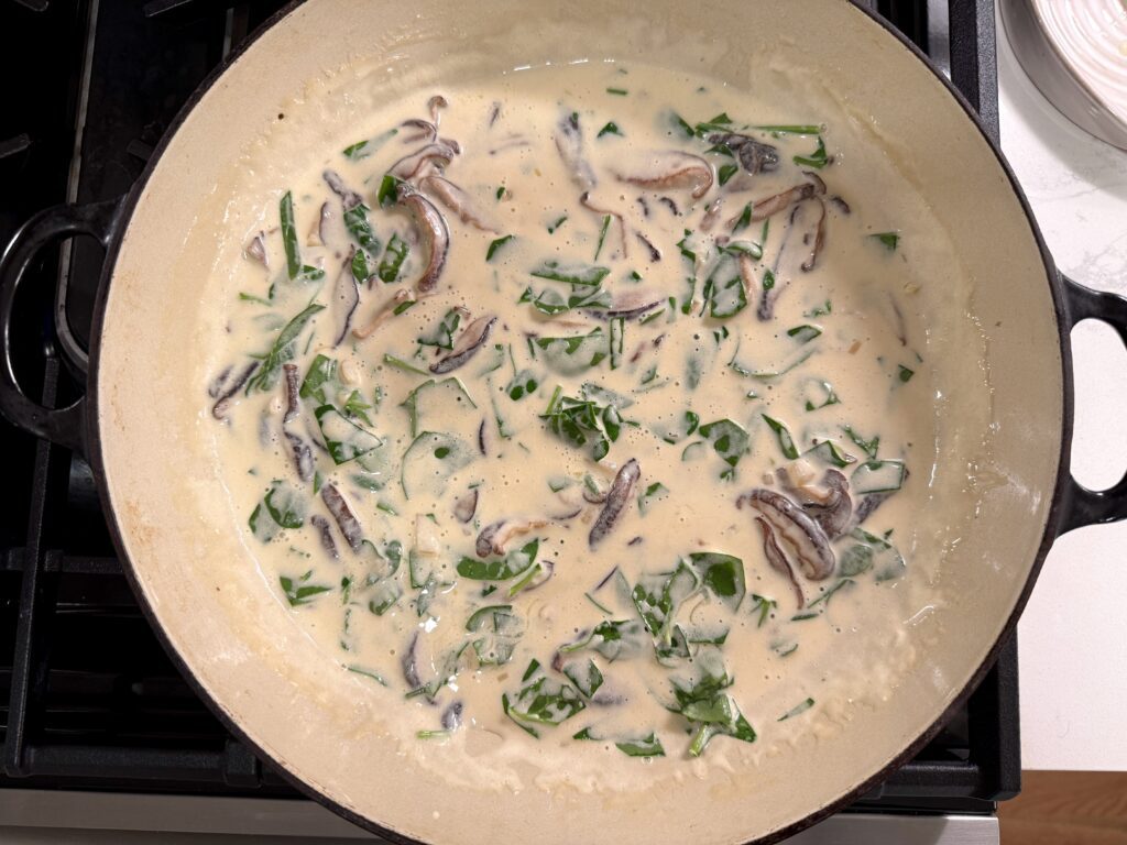 mushroom ravioli with truffle cream sauce