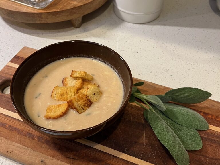 Tuscan bean soup landscape