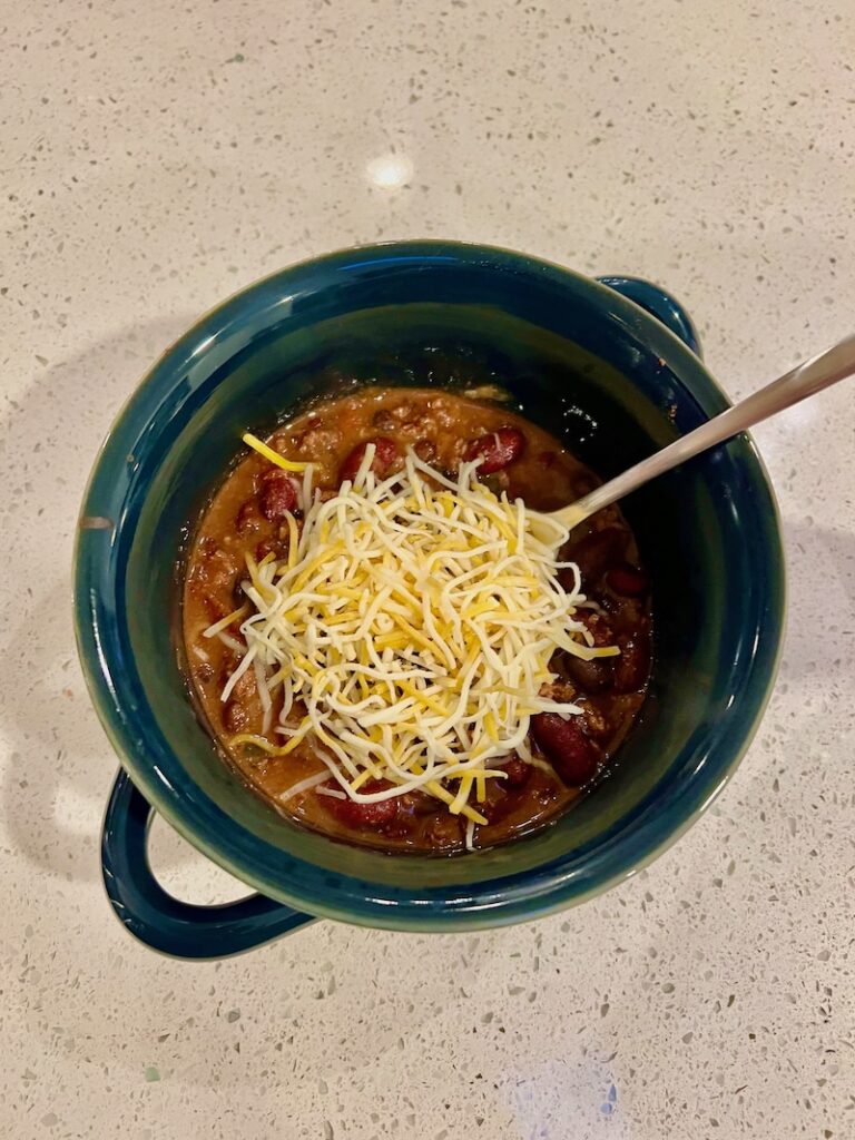 Victoria's beef chili