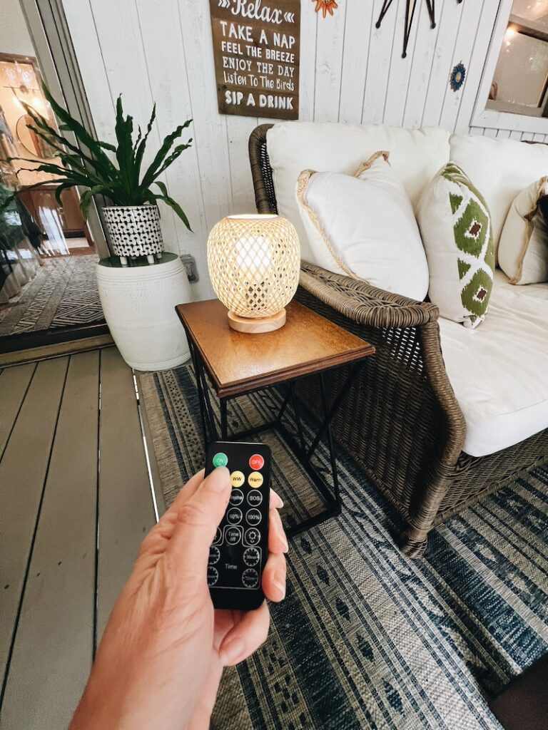 diy cordless lamp on