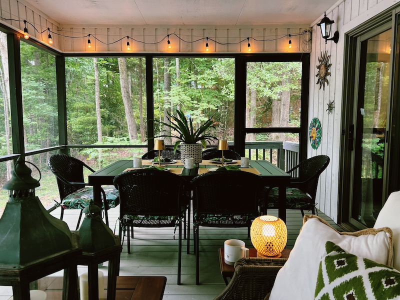 diy cordless lamp on tables