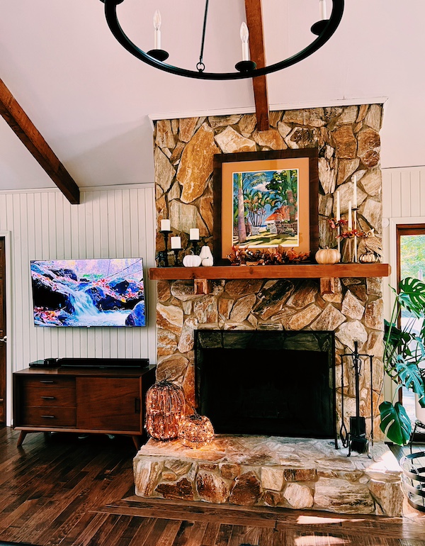 fireplace after