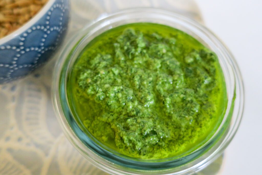 homemade basil pesto