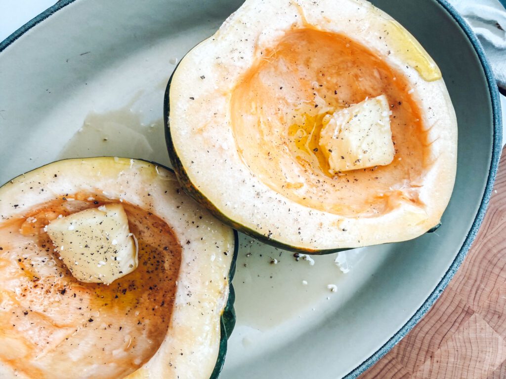 seasoned acorn squash