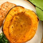 classic acorn squash oven roasted with salmon