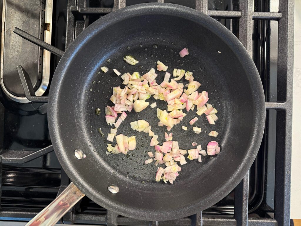 shallots cooking