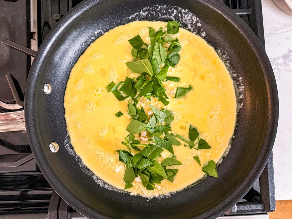 spinach in omelette