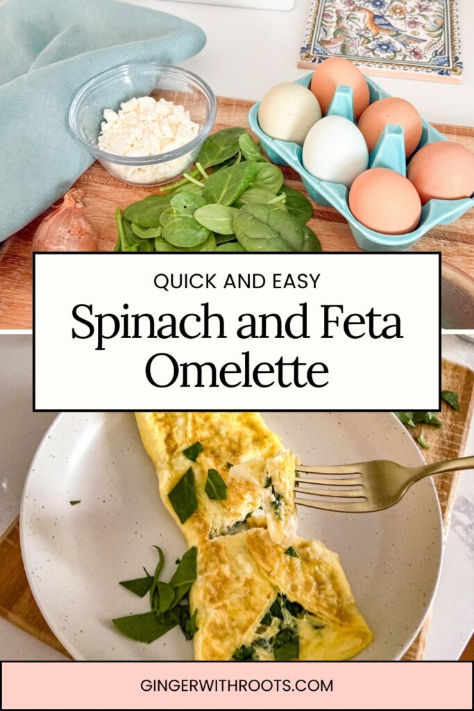 Spinach and feta omelette