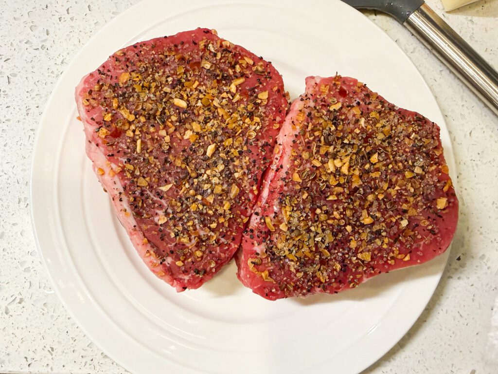 uncooked seasoned filets
