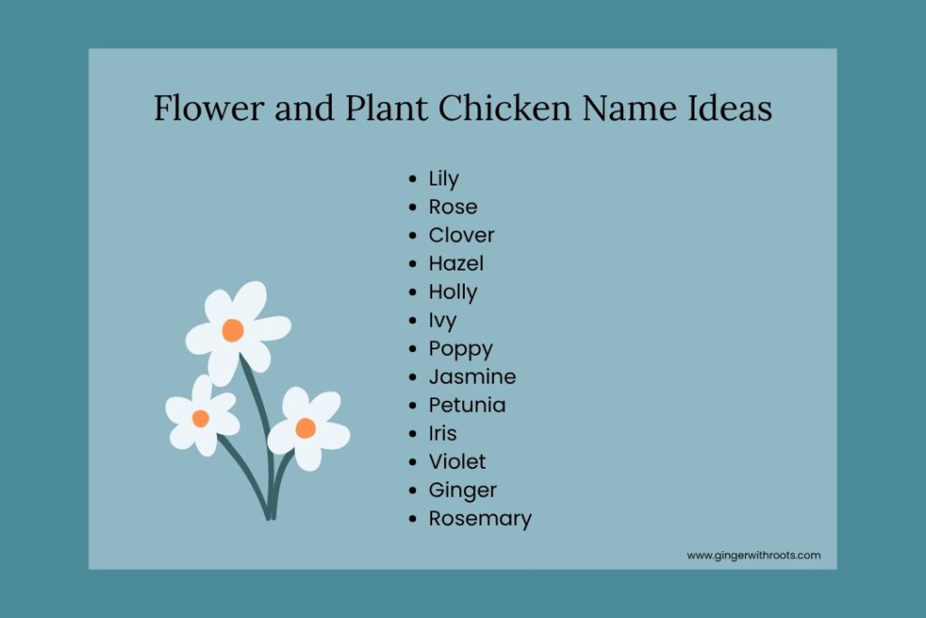 flower chicken names