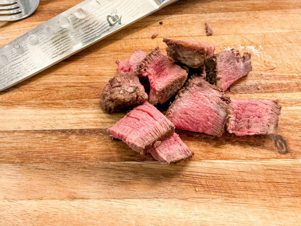 steak and arugula pasta