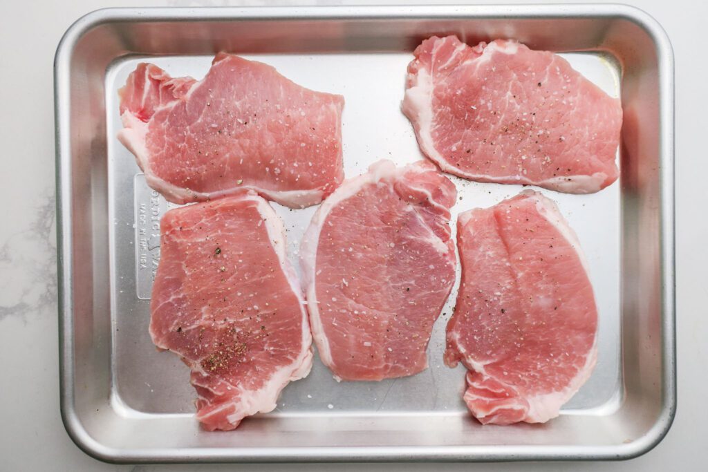 pork chops seasoned