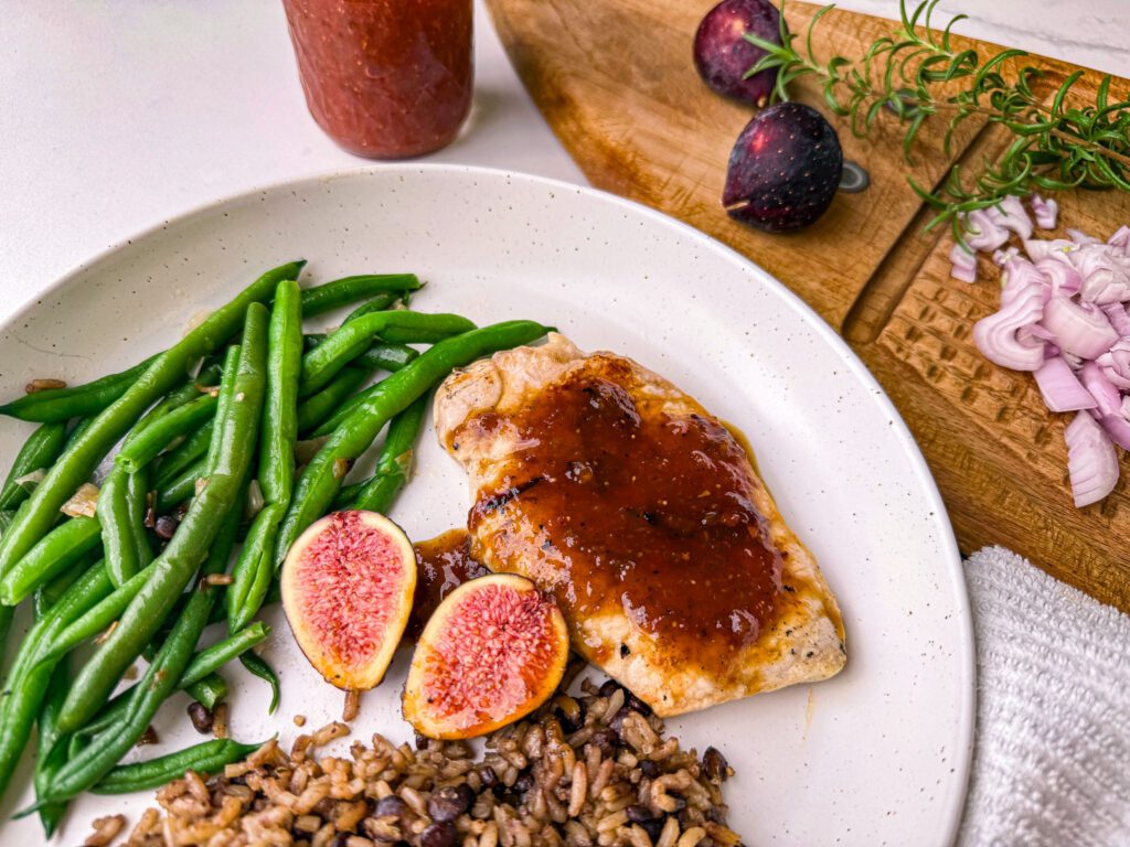 pork chops with fig jam