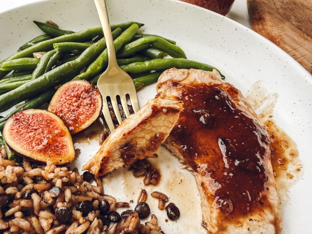 pork chops with fig jam