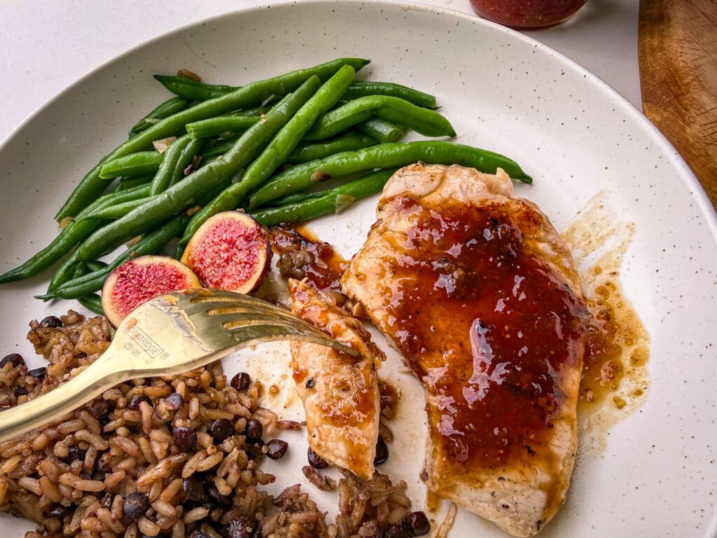 pork chops with fig jam