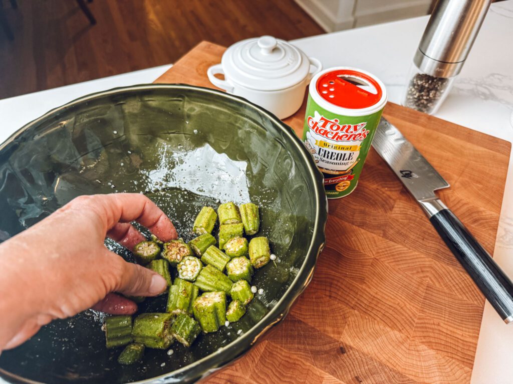 roasted okra seasoned