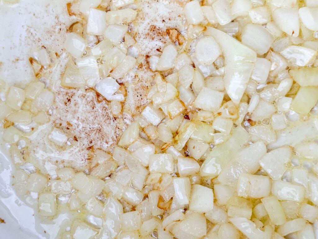 fond for deglazing browned vegetables in a soup pot with broth